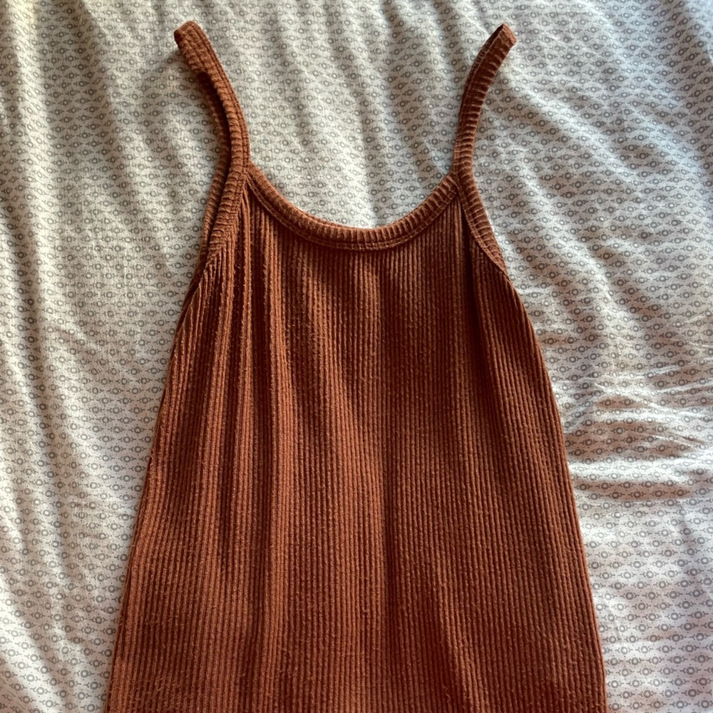 pumpkin ribbed tank